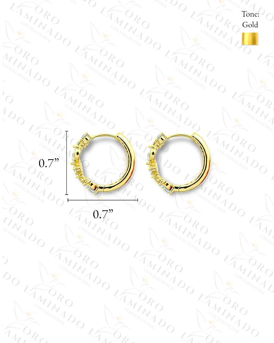 High Quality Crystal Design Hoop Earrings R379