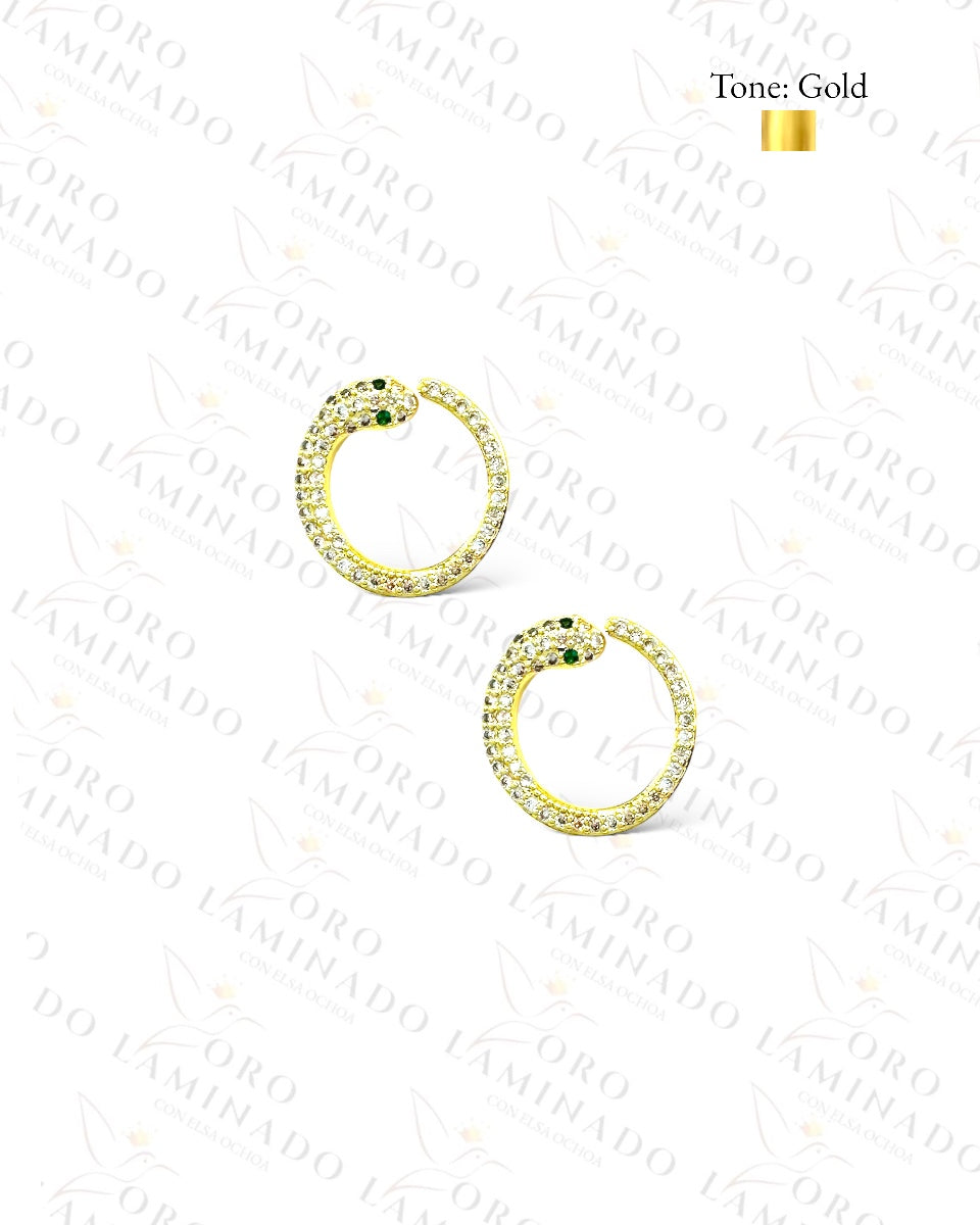 Diamond Snake Earrings R352