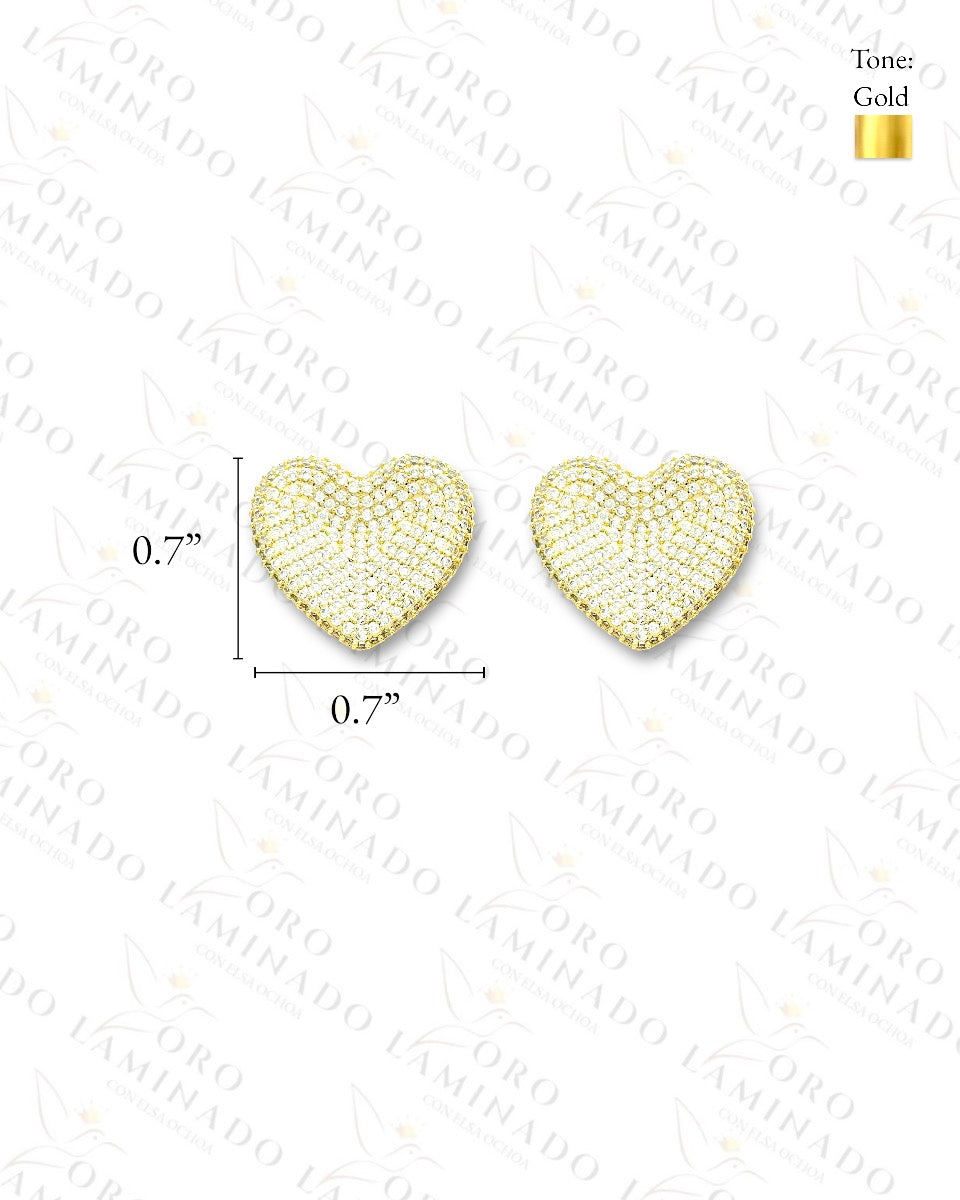 High Quality Diamond Heart Earrings Y144