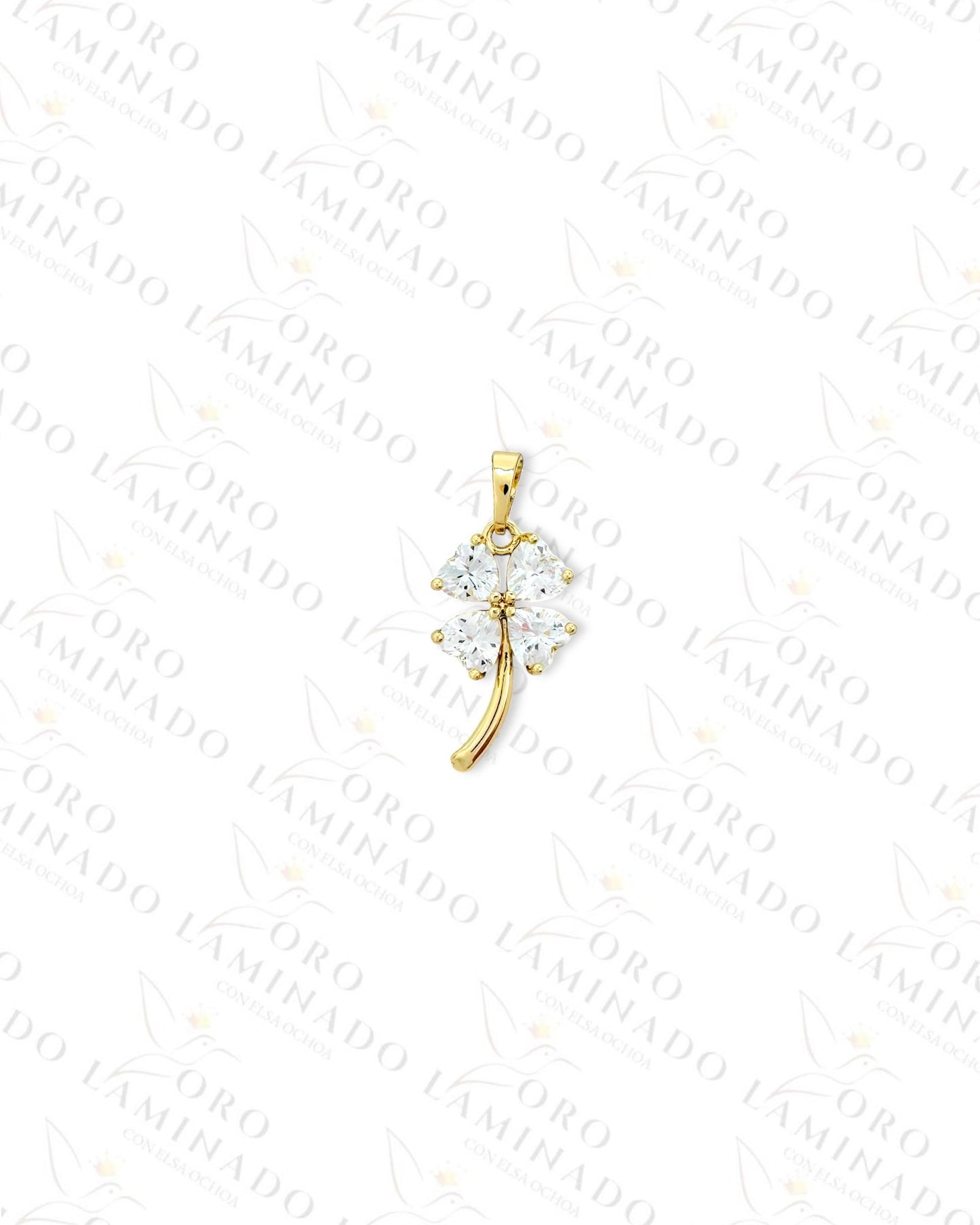 High Quality Gold Filled Crystal Clover Pendant G166