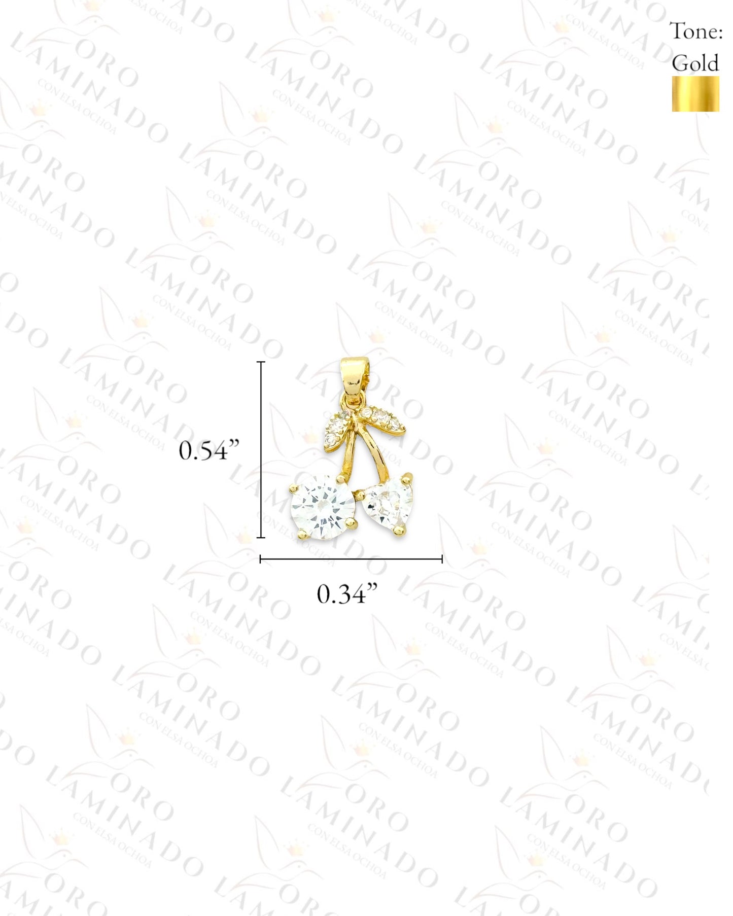 High Quality Mini Crystal Cherry Set (Gold Filled) Y113