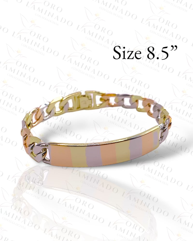 High Quality Three Toned Plaque Bracelet Y321