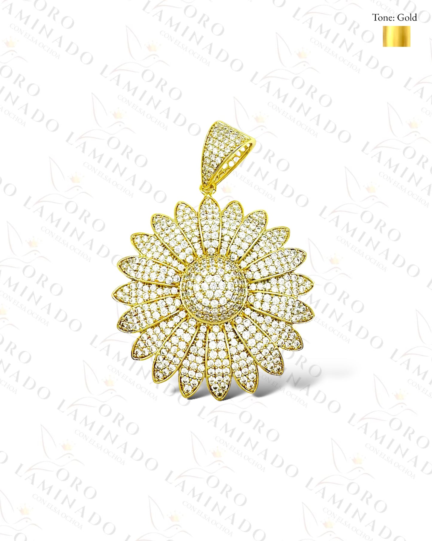 High Quality Sparkling Sunflower Pendant B479