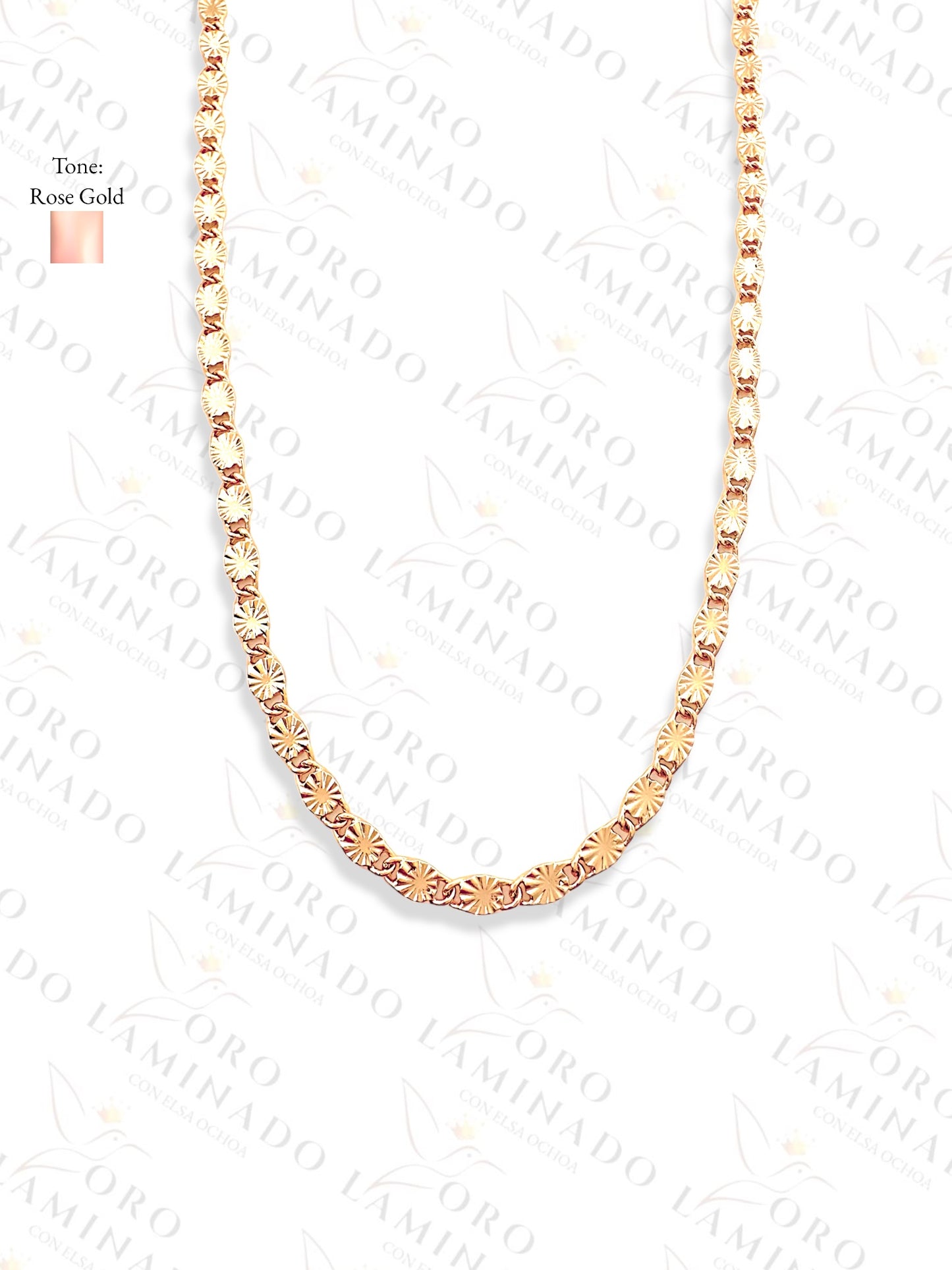 Rose Gold Flor Valentino Chain Pack of 6 Size 24" 3mm B255