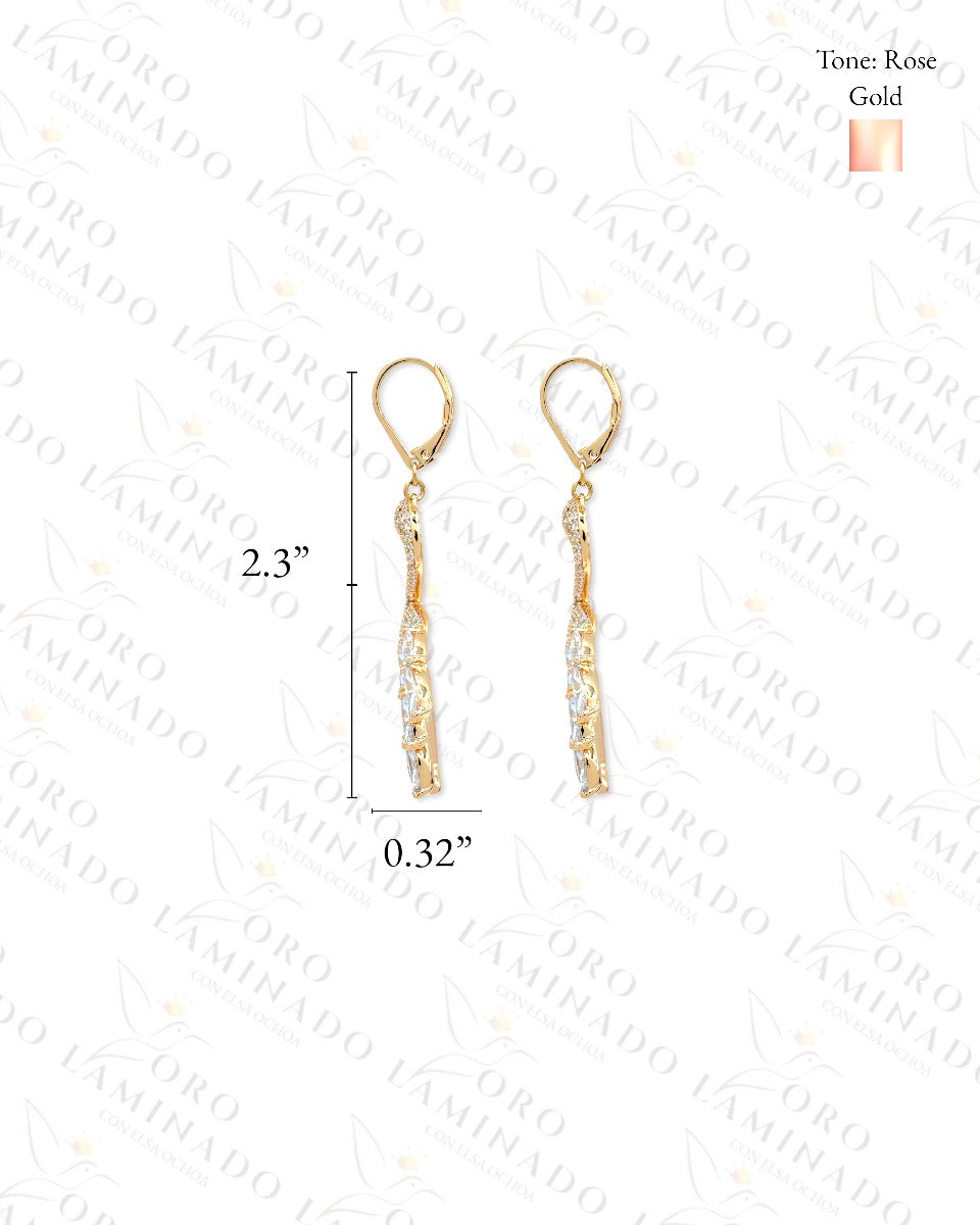 High Quality Rose Gold Flamingo Hoop Earrings R211