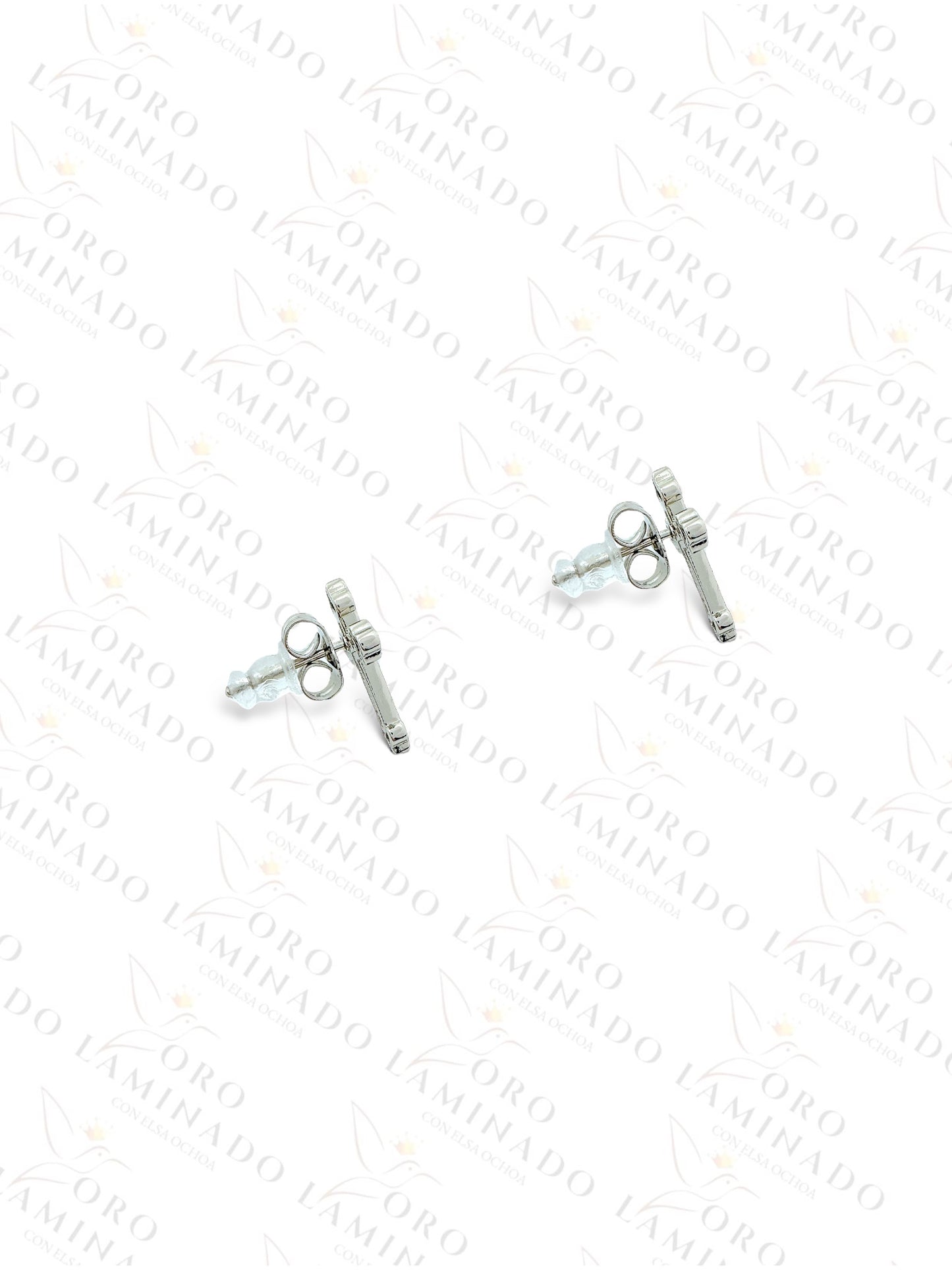 High Quality Silver Cross Men Earrings R467