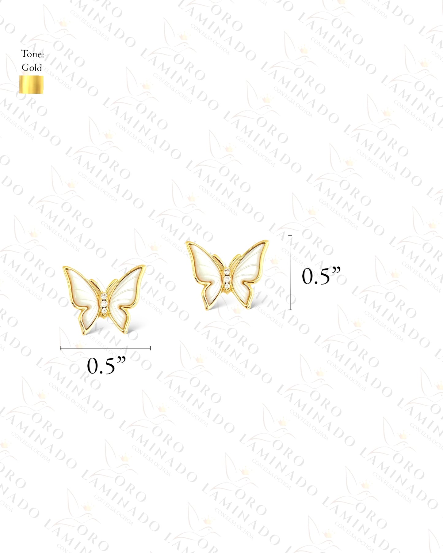 High Quality White Butterfly Earrings R292