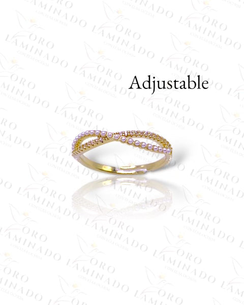 Adjustable Pearl Infinity Ring C270B