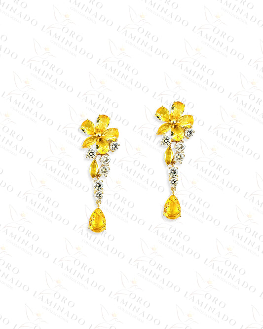 High Quality Yellow Flower Earrings C388