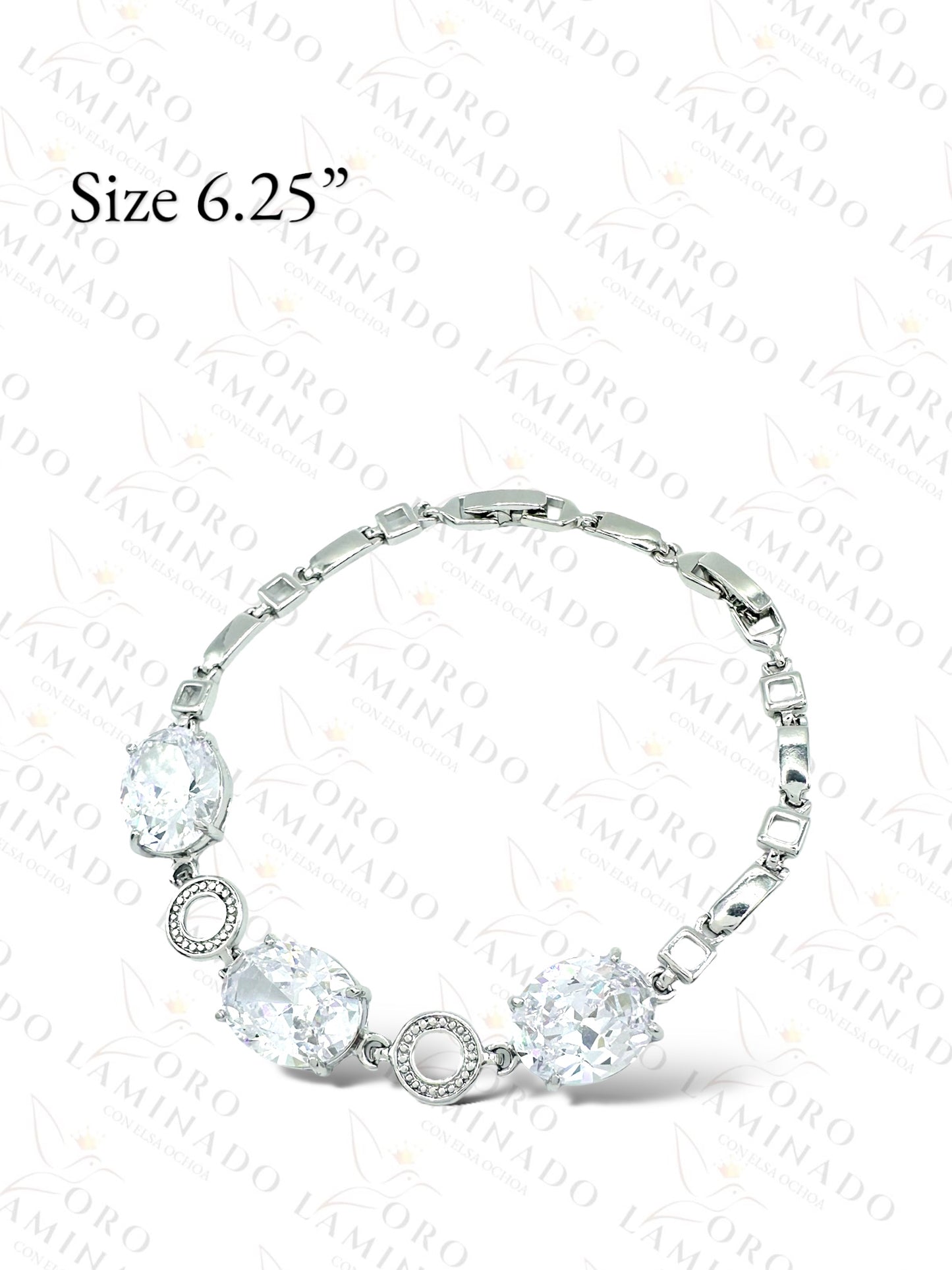 High Quality Silver Clear Stone Bracelet B409