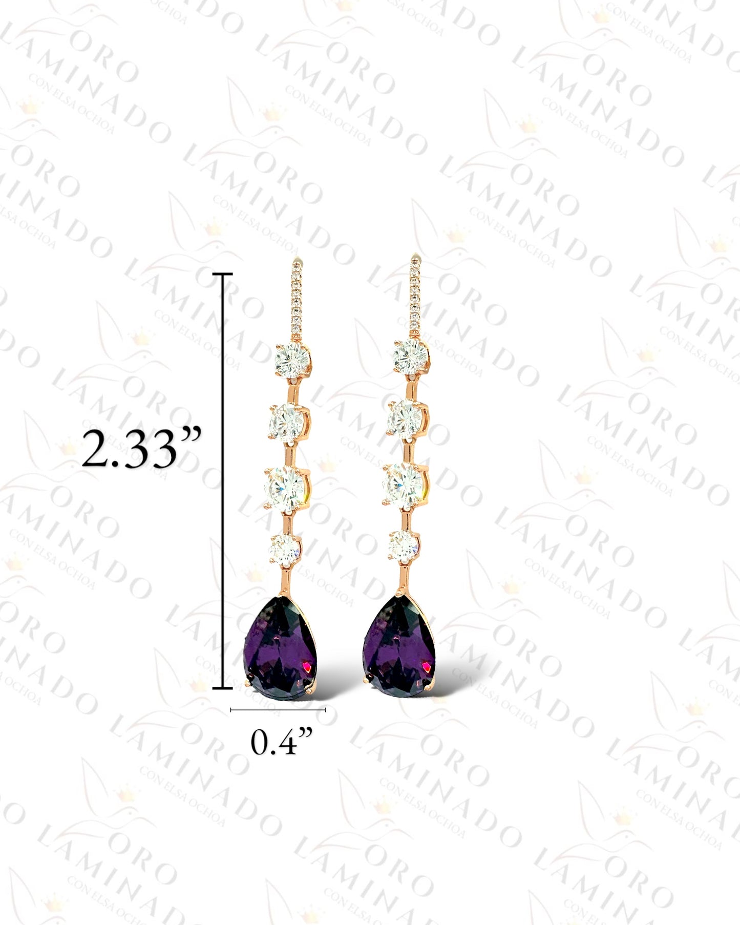 High Quality White and Purple Earrings G85