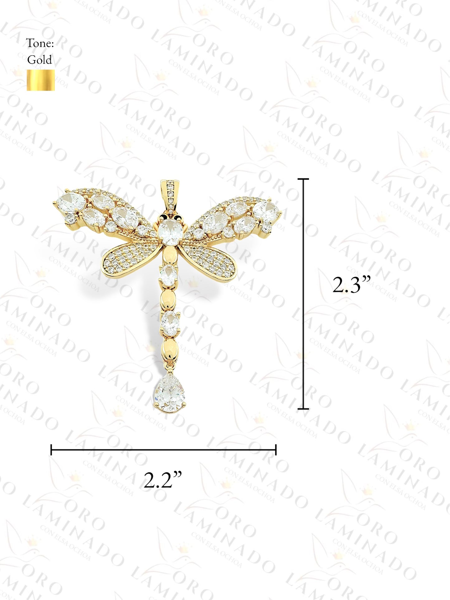 High Quality Dragonfly Diamond Pendant B241