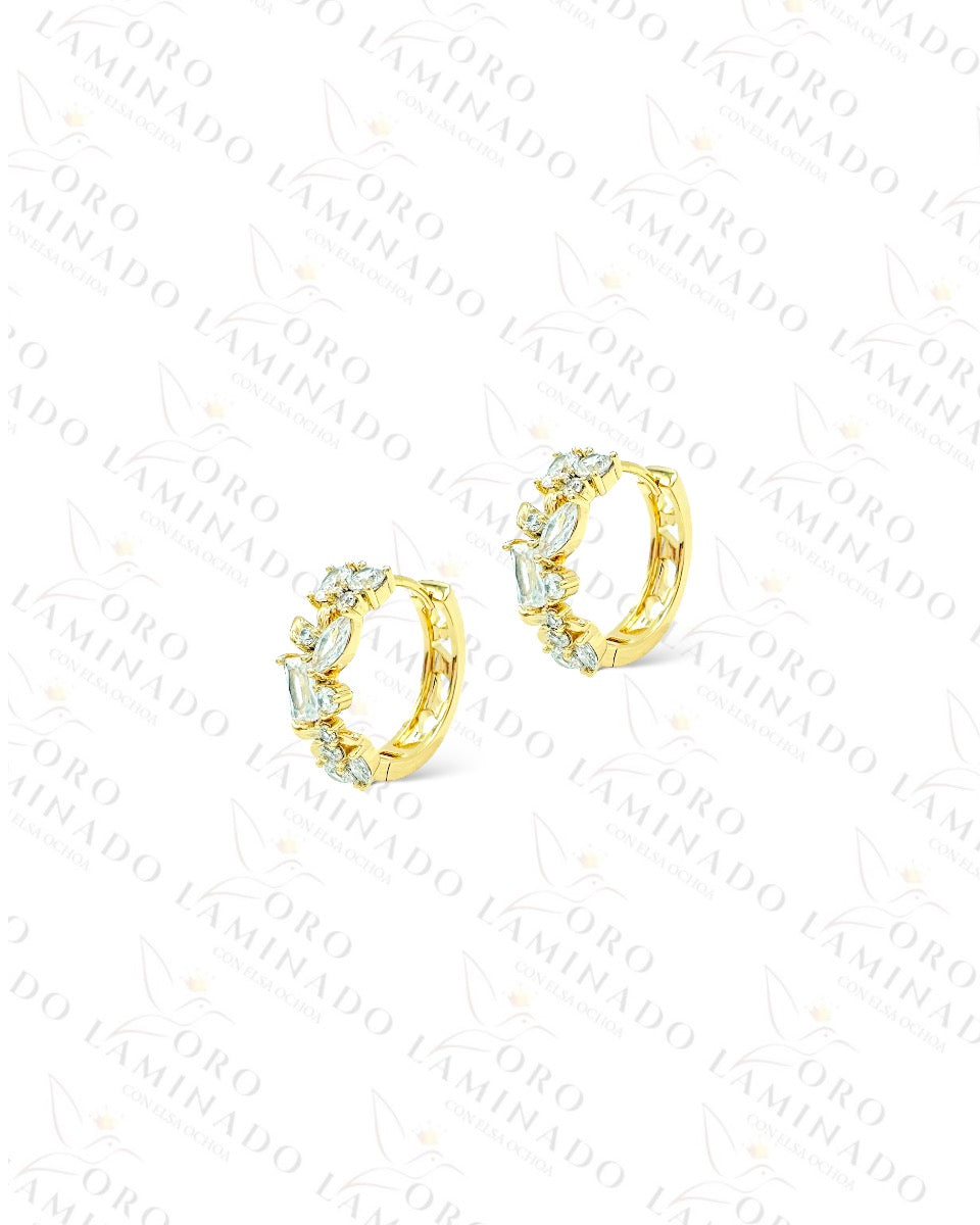 High Quality Crystal Design Hoop Earrings R379