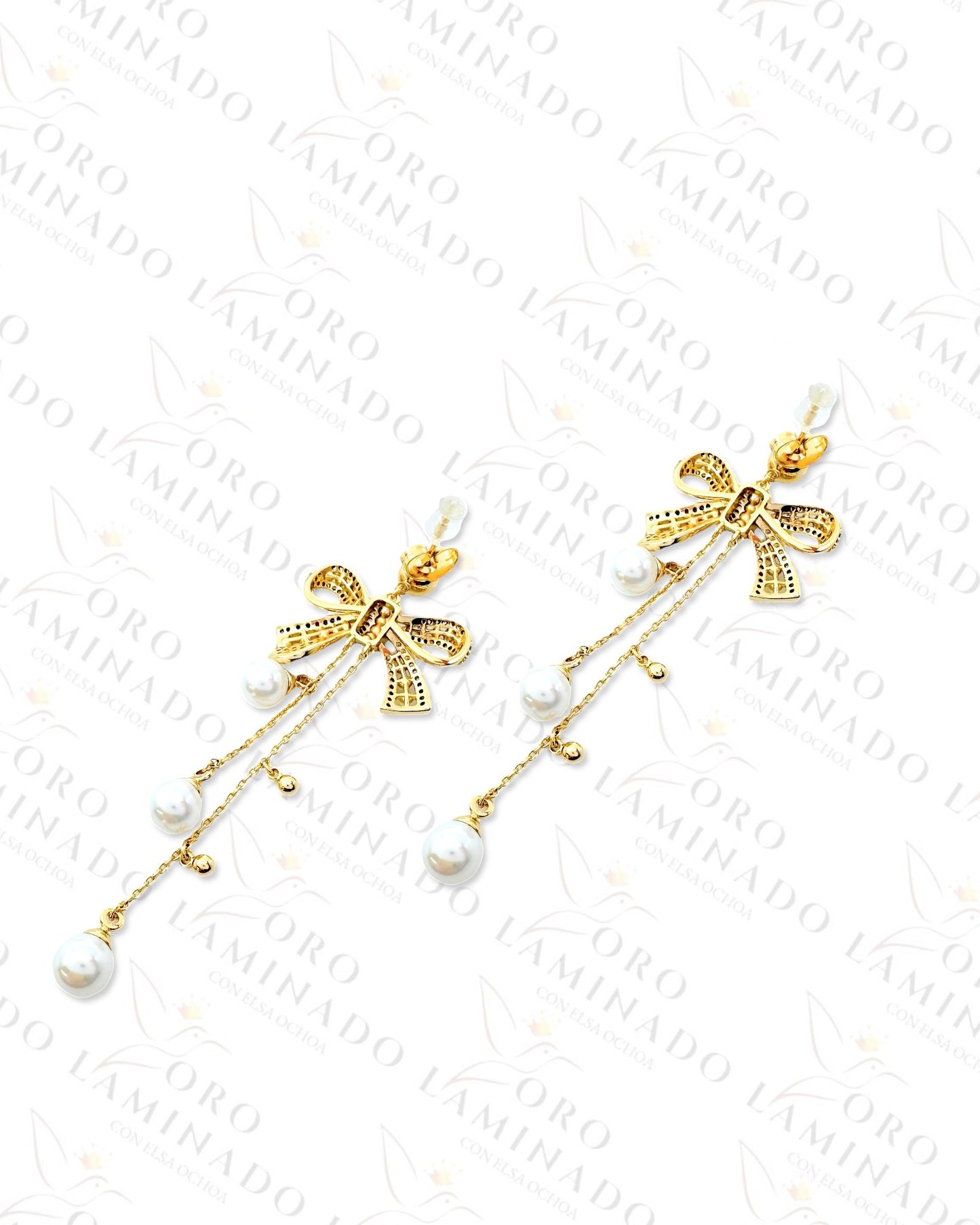 High Quality Pearl Bow Earrings G340