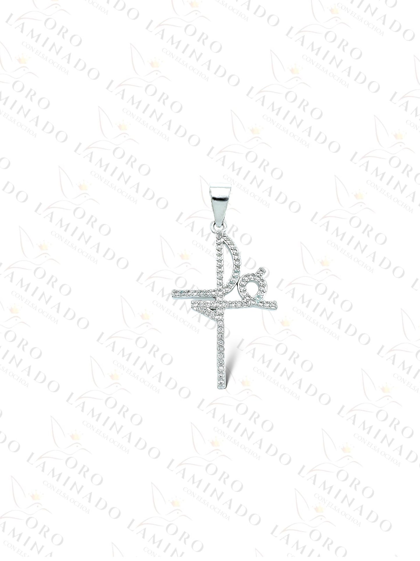 High Quality Silver “Fe” Cross Pendant G402