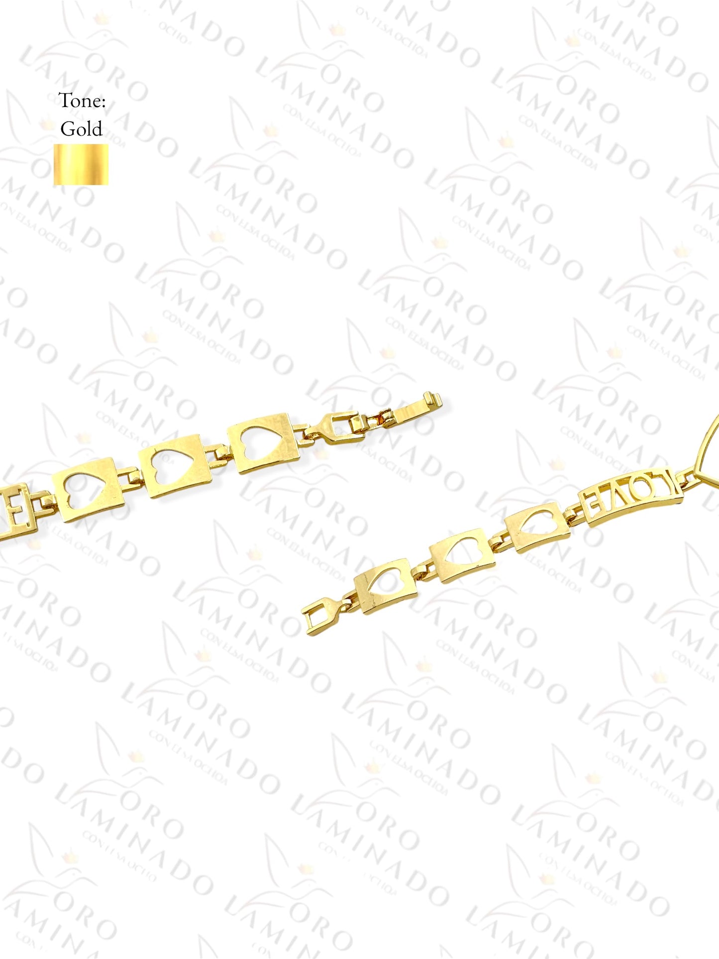 Gold Filled Multi-Color Heart Watch Bracelet R124