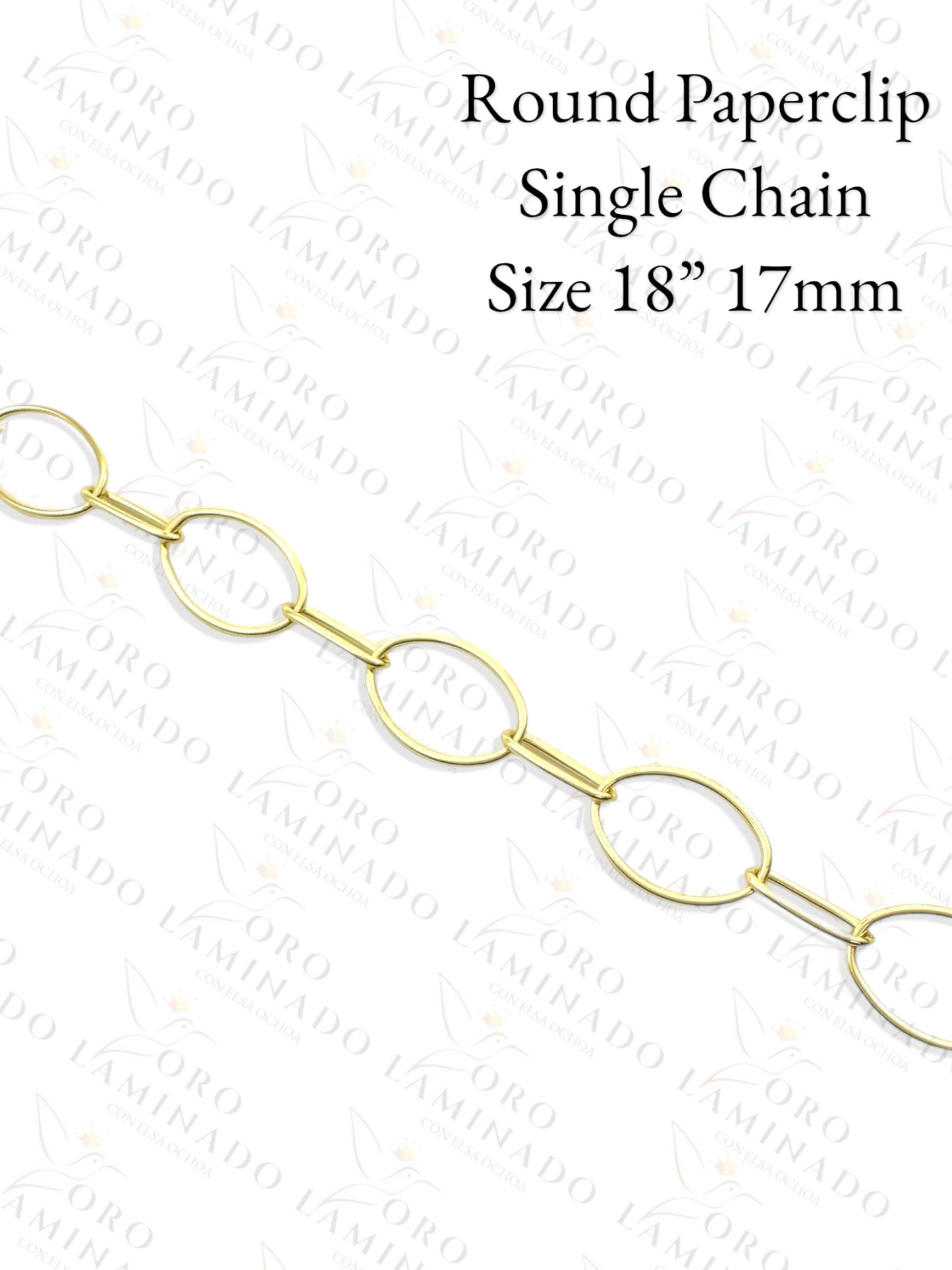 High Quality Round Paperclip Single Chain Size 18" 17mm Y234