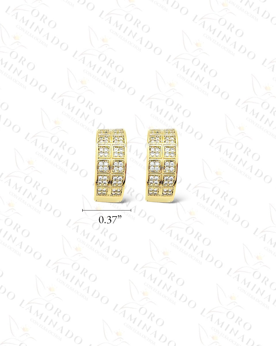 High Quality Sparkling Hoop Earrings  B426