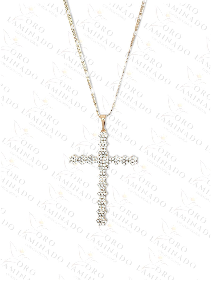 High Quality Diamond Cross Necklace B121