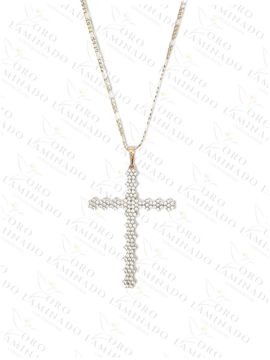 High Quality Diamond Cross Necklace B121