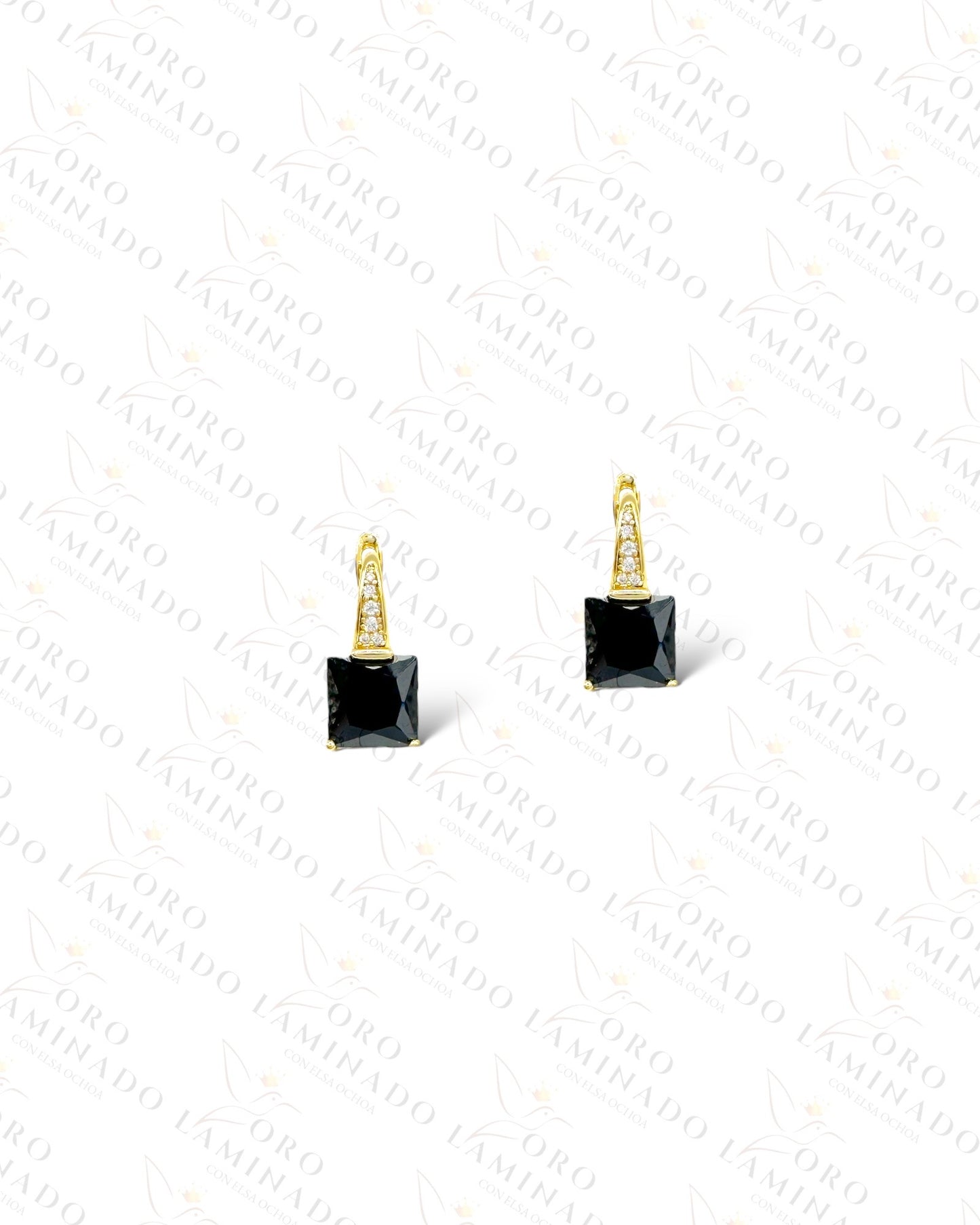 High Quality Black Stone Earrings Y44