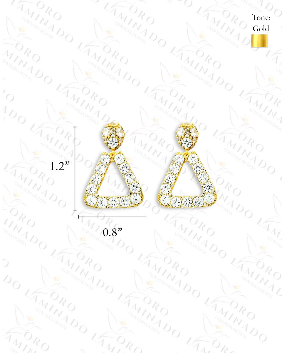 High Quality Sparkling Triangle Earrings  B454