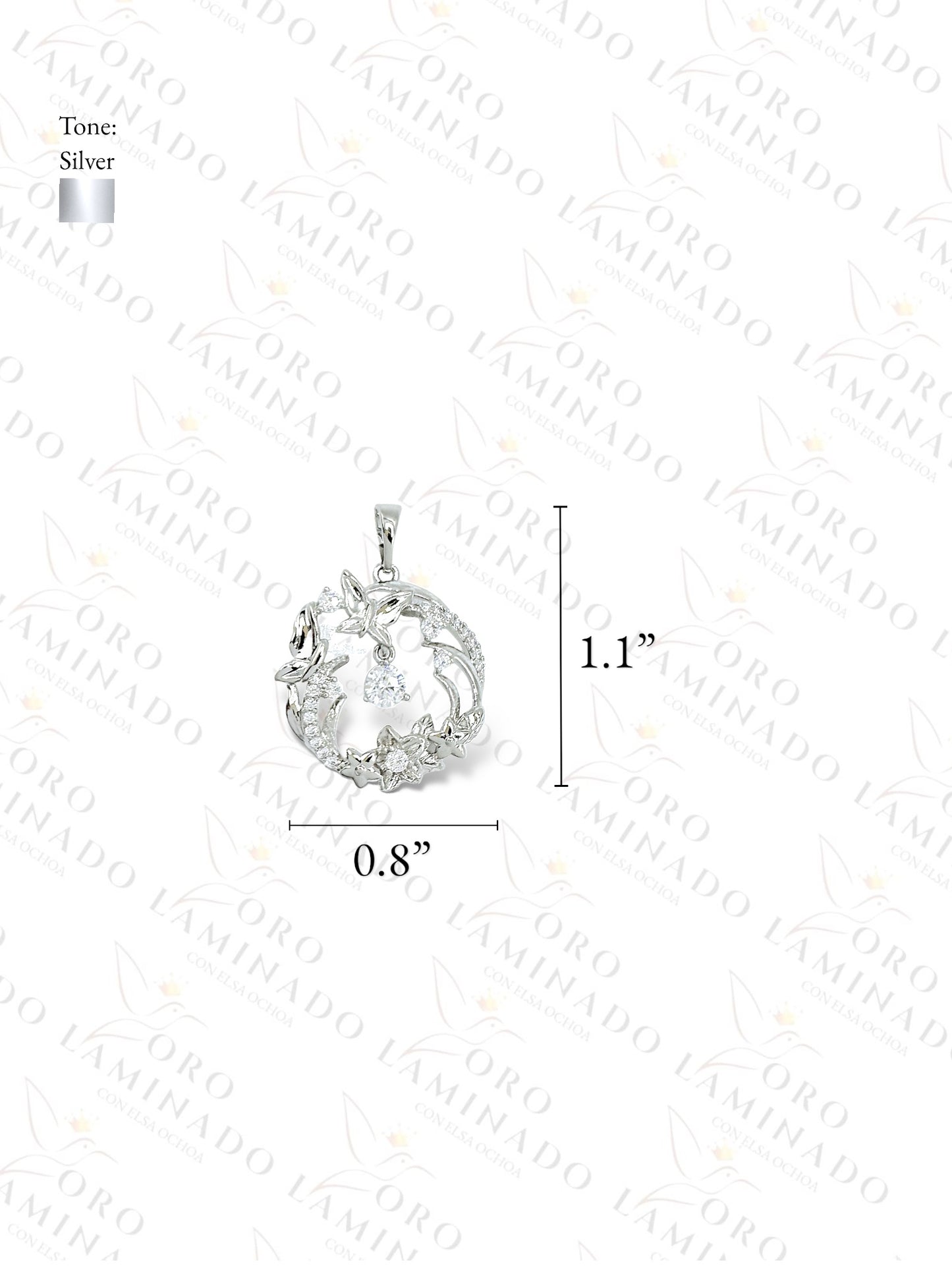 High Quality Silver Butterfly Pendant G397