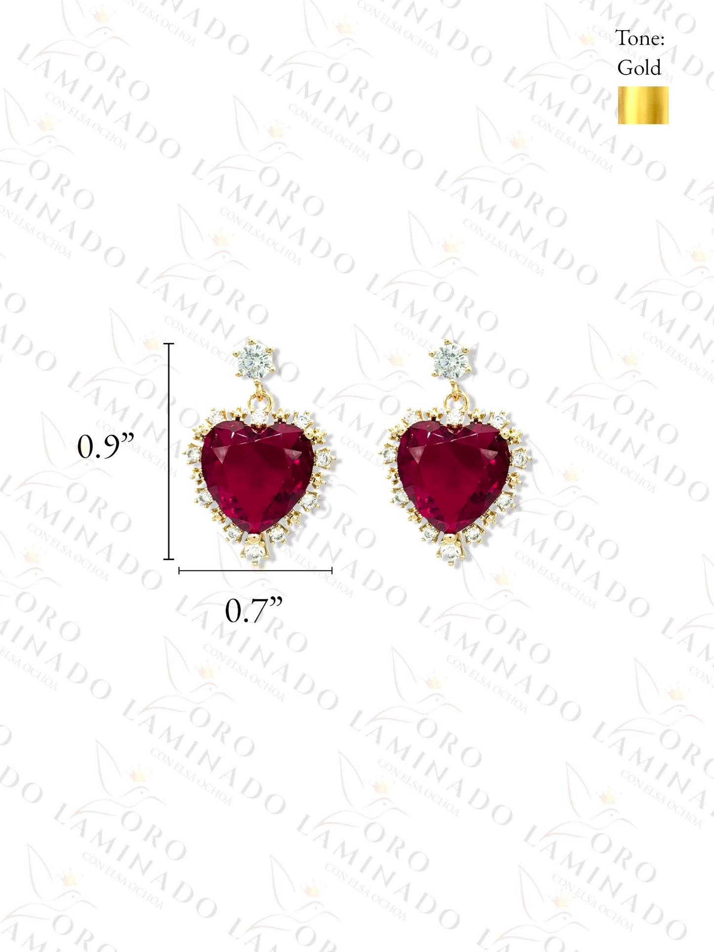 High Quality Red Heart Earrings G237