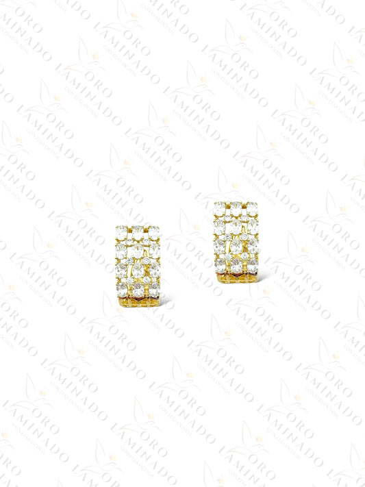 High Quality Diamond Hoop Earrings C59