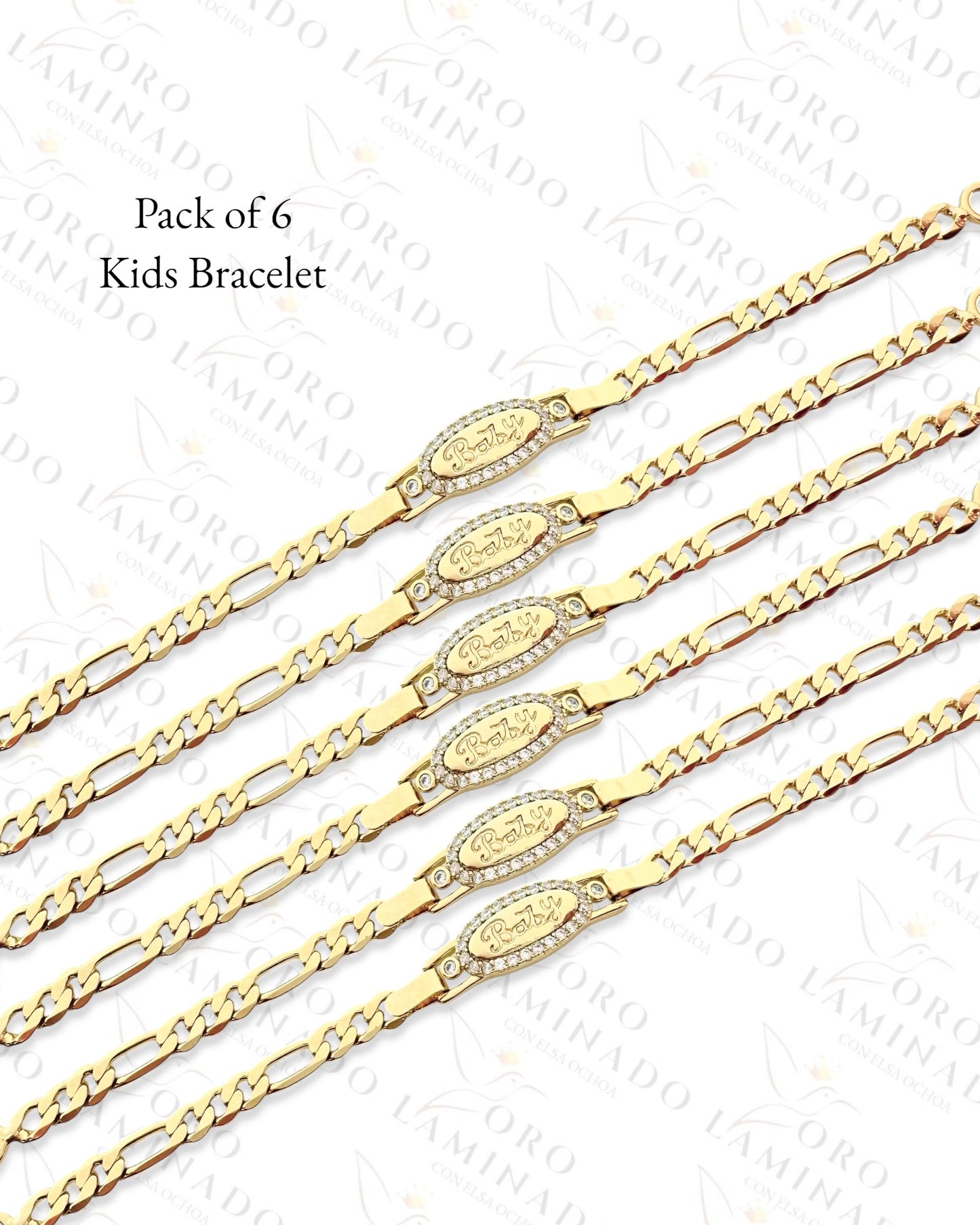 High Quality Kid’s Plate Bracelet (Pack of 6) B108