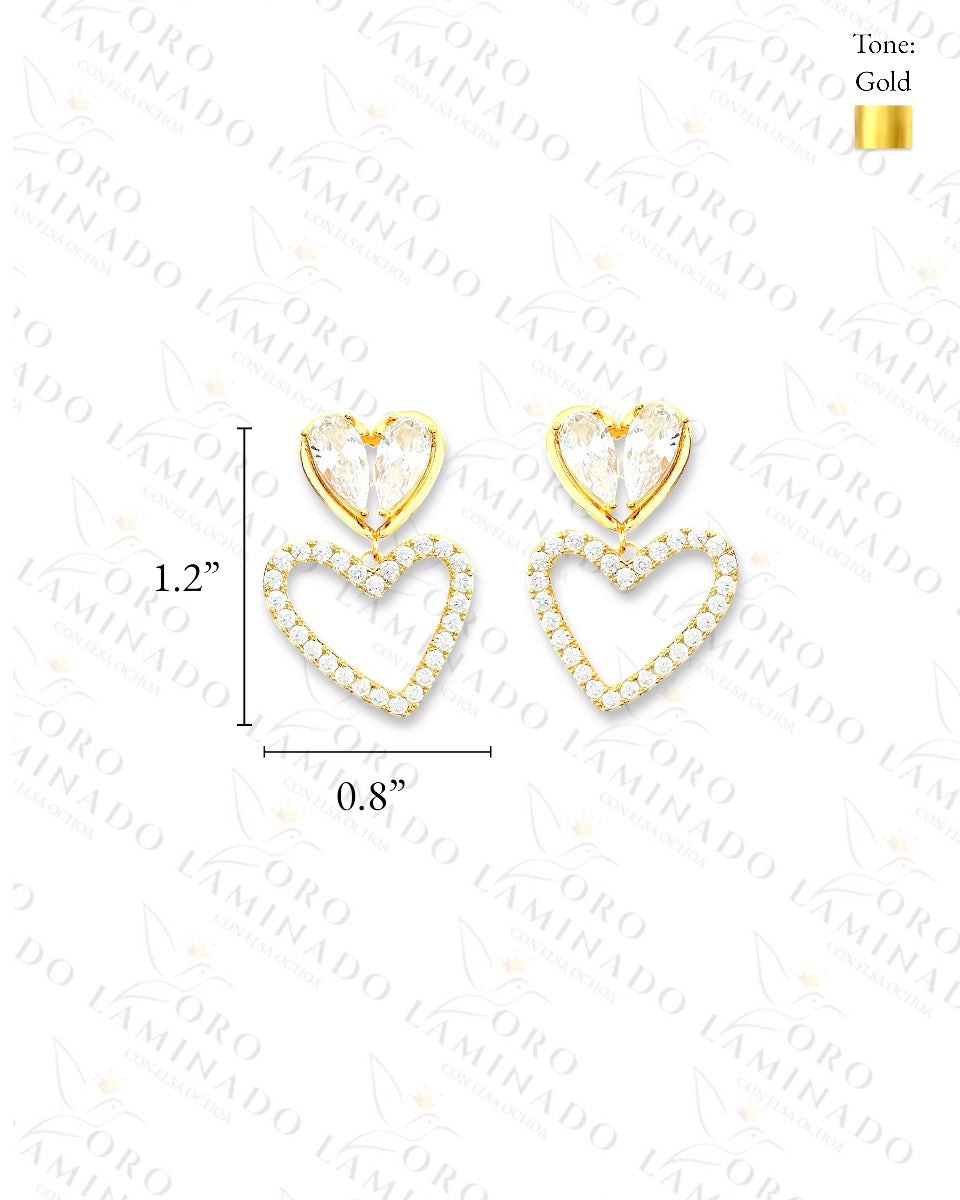 High Quality Double Heart Earrings C470