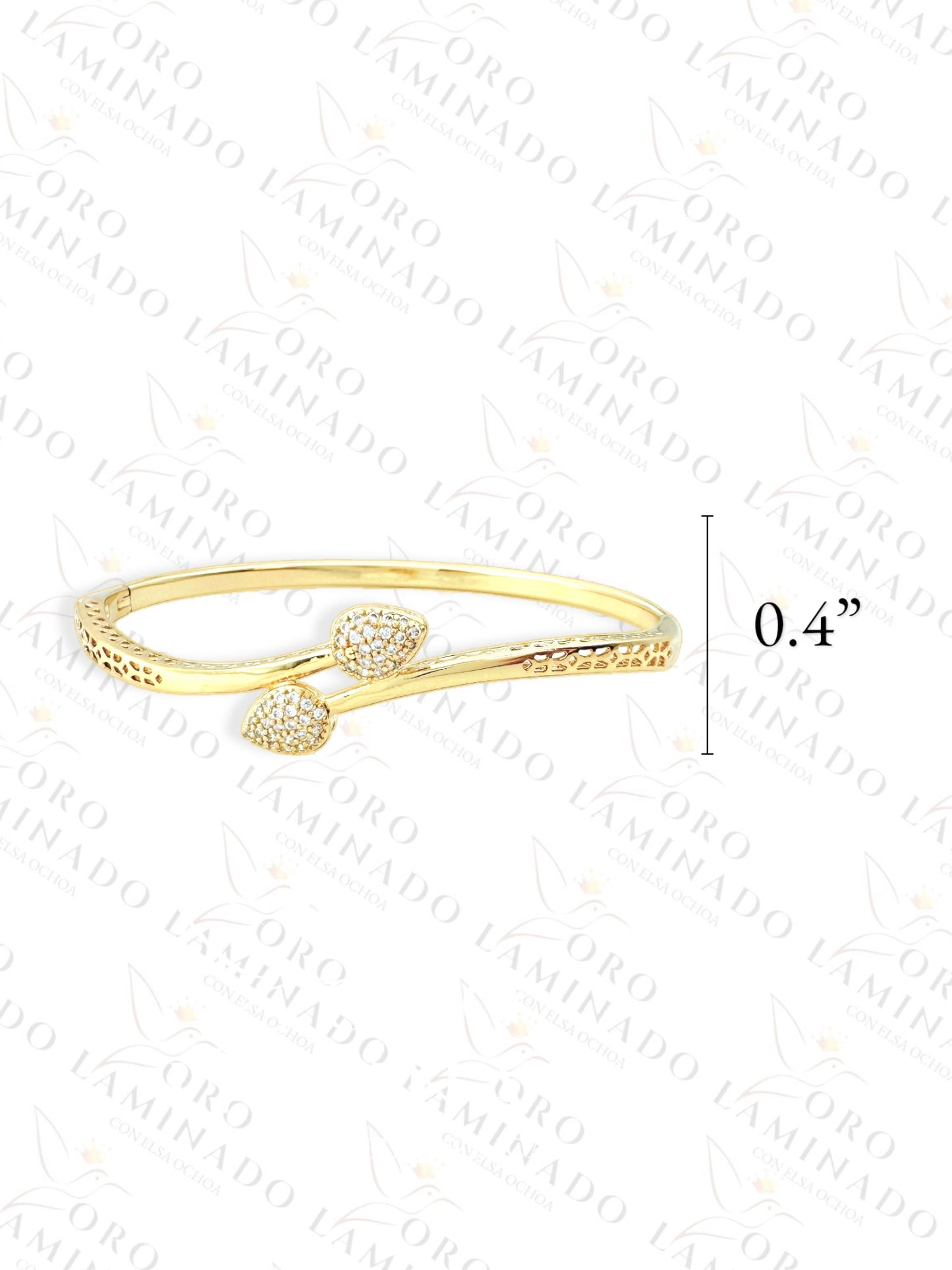 High Quality Leaf Bangle Bracelet R397