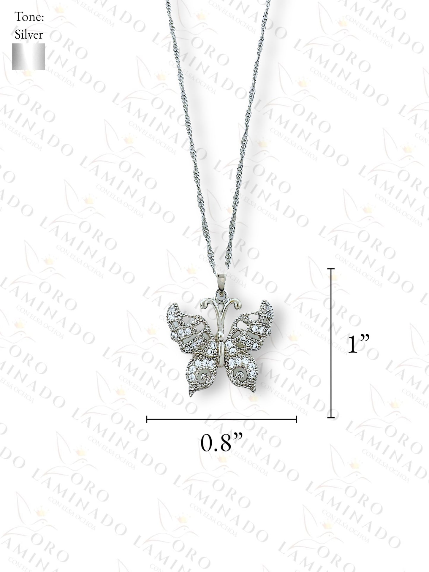 Gold Filled Silver Butterfly set C142