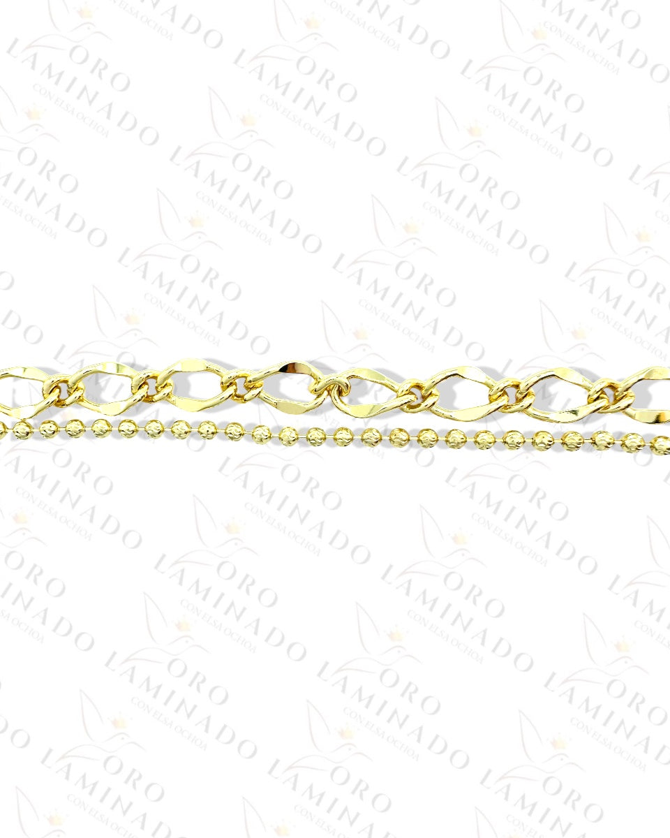 High Quality Double Chain Gold Bracelet G368