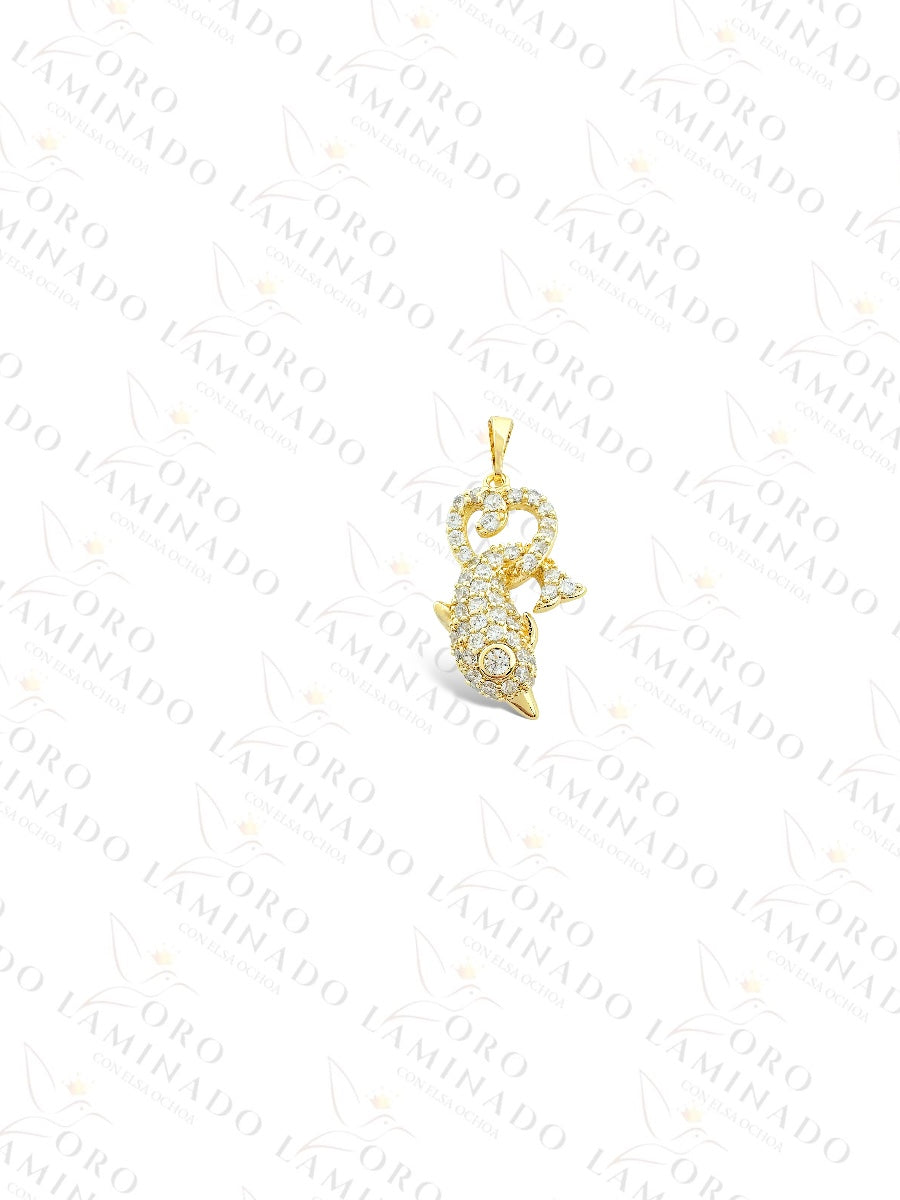 Gold Filled Dolphin with Heart Pendant C207