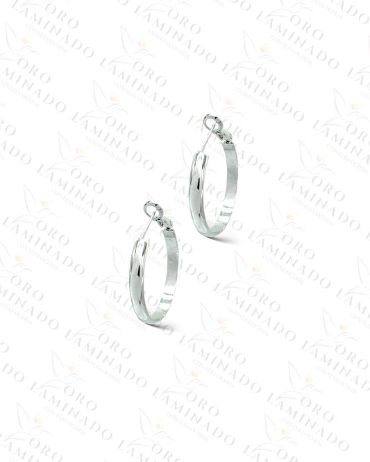 High Quality Silver Hoop Earrings  Y267