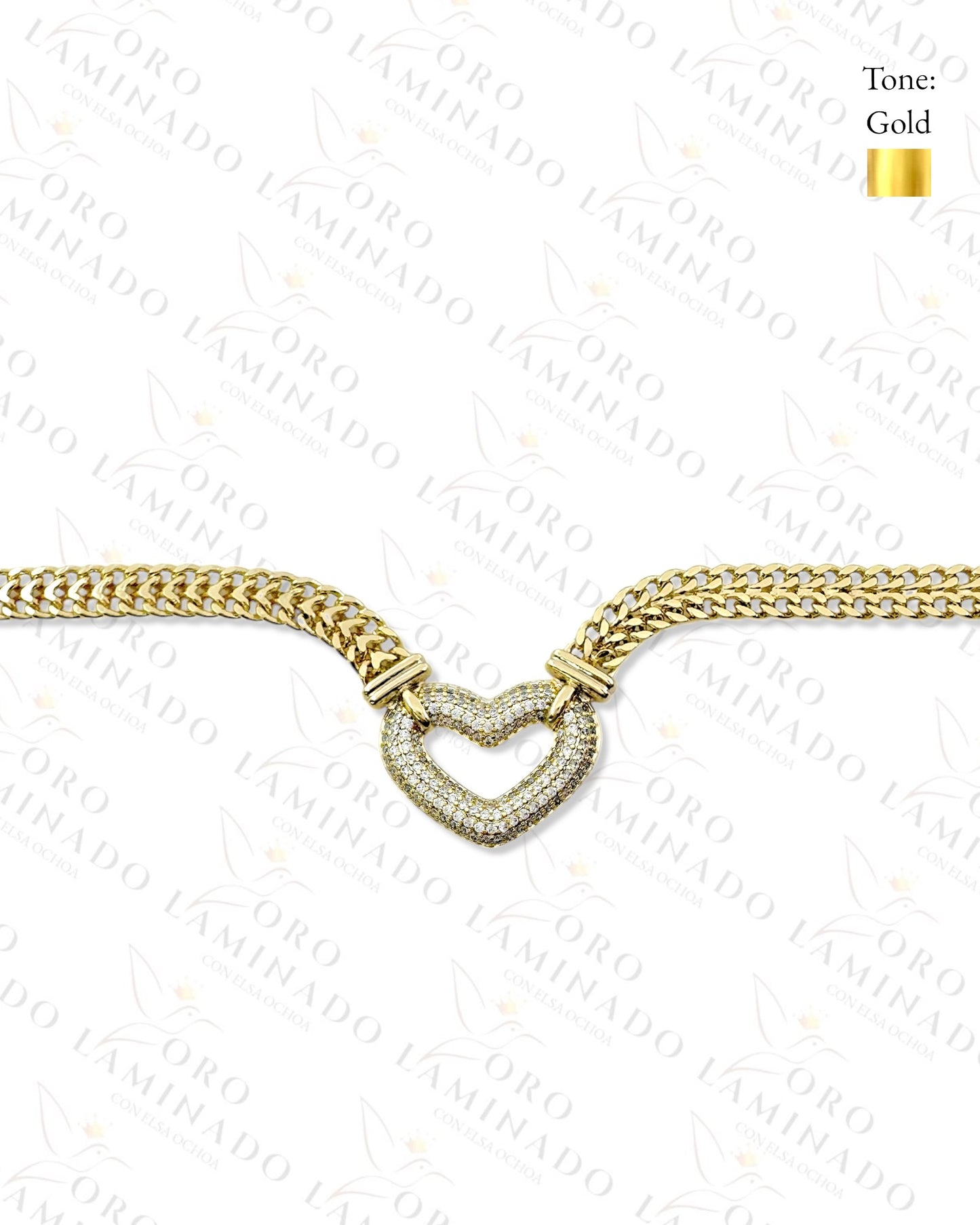 High Quality Gold Filled Heart Chain Set R265