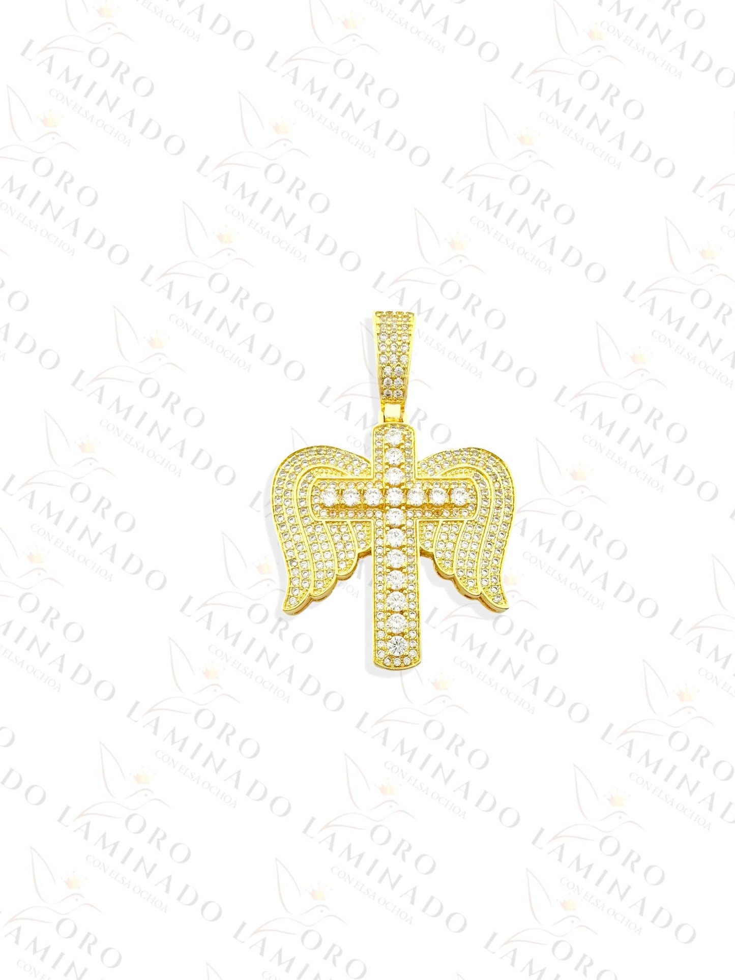 Gold Filled Cross with Wings Pendant R245