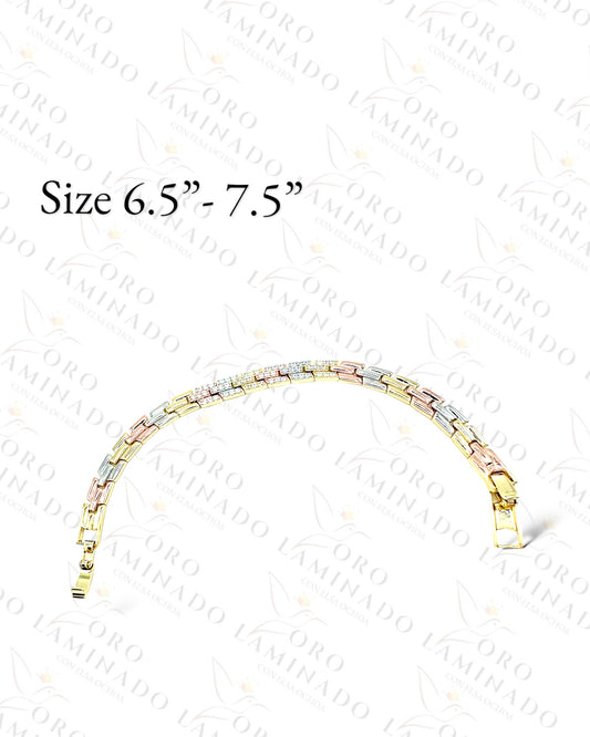 High Quality Three Tones Shiny Bracelet B400