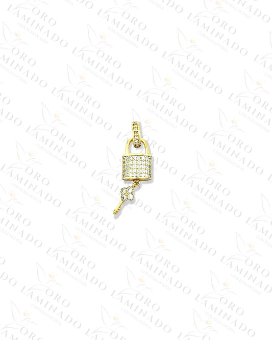 Crystal Lock and Key  Pendant G227