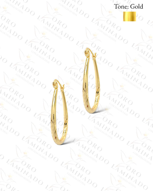 High Quality Pear Shape Hoop Earrings  C172