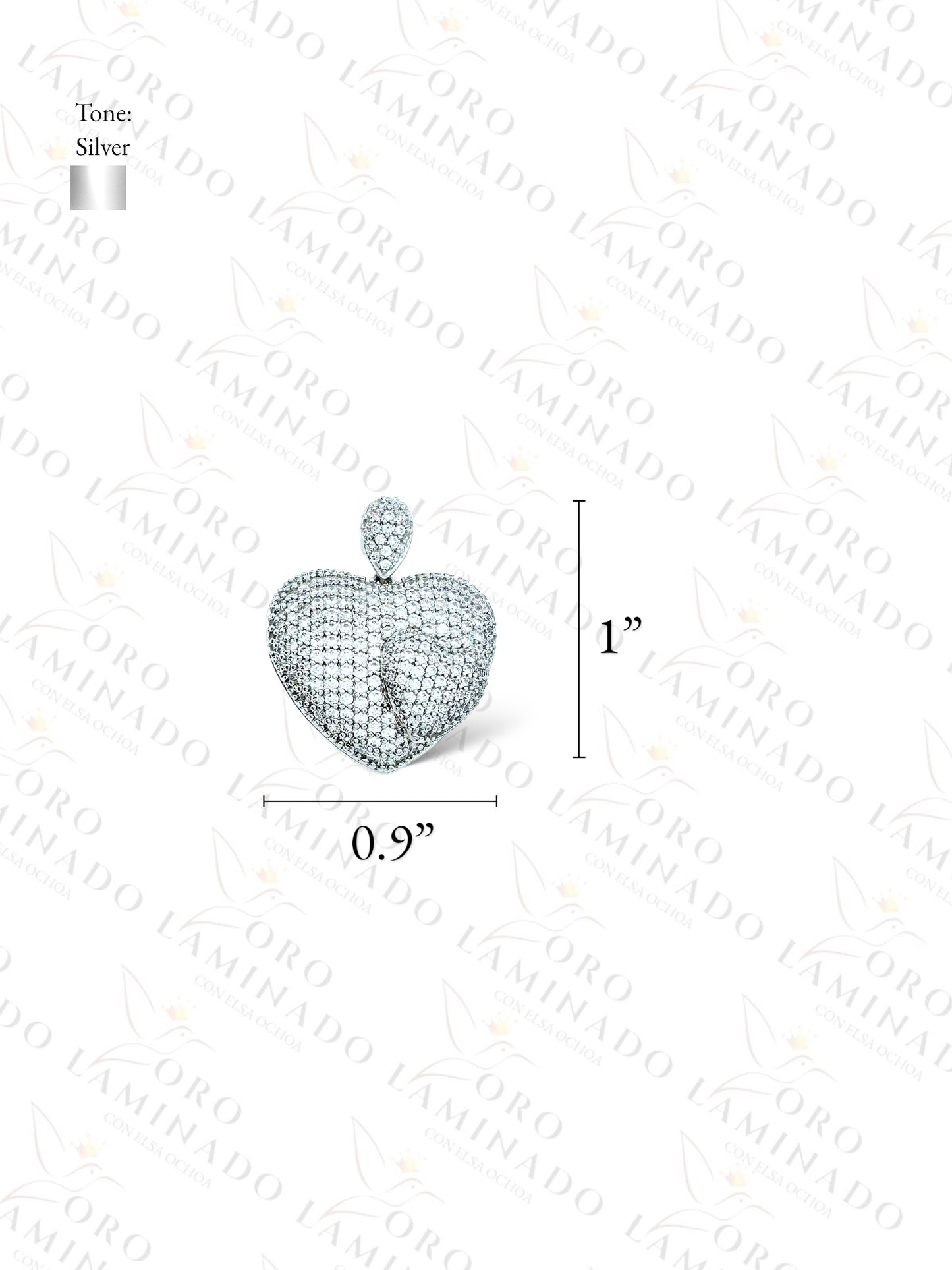 High Quality Silver Double Hearts Pendant G449