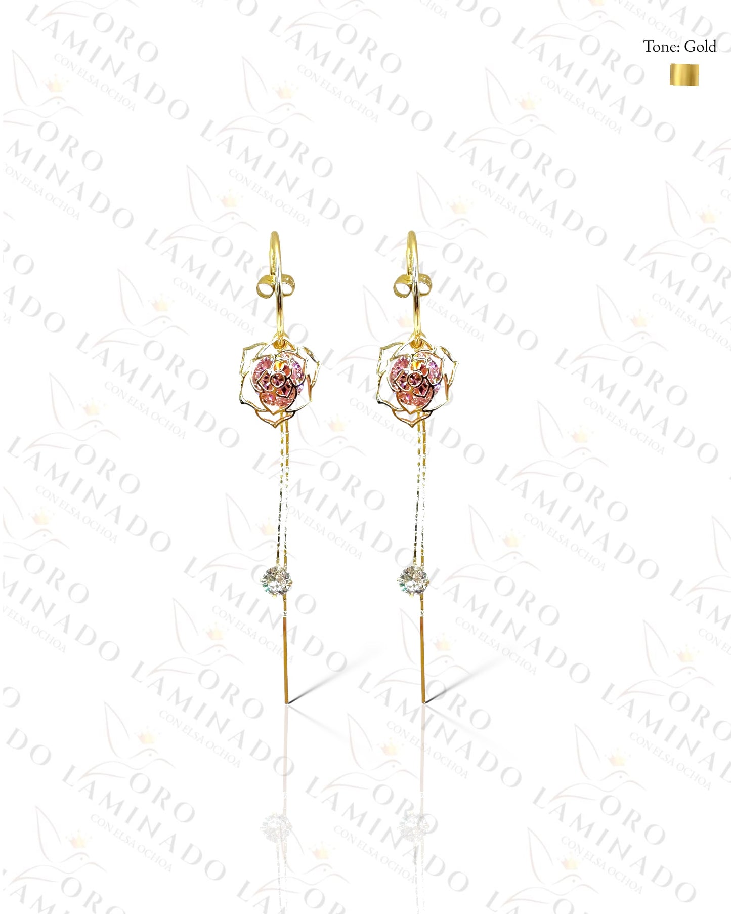 High Quality Eternity Rose Earrings G406