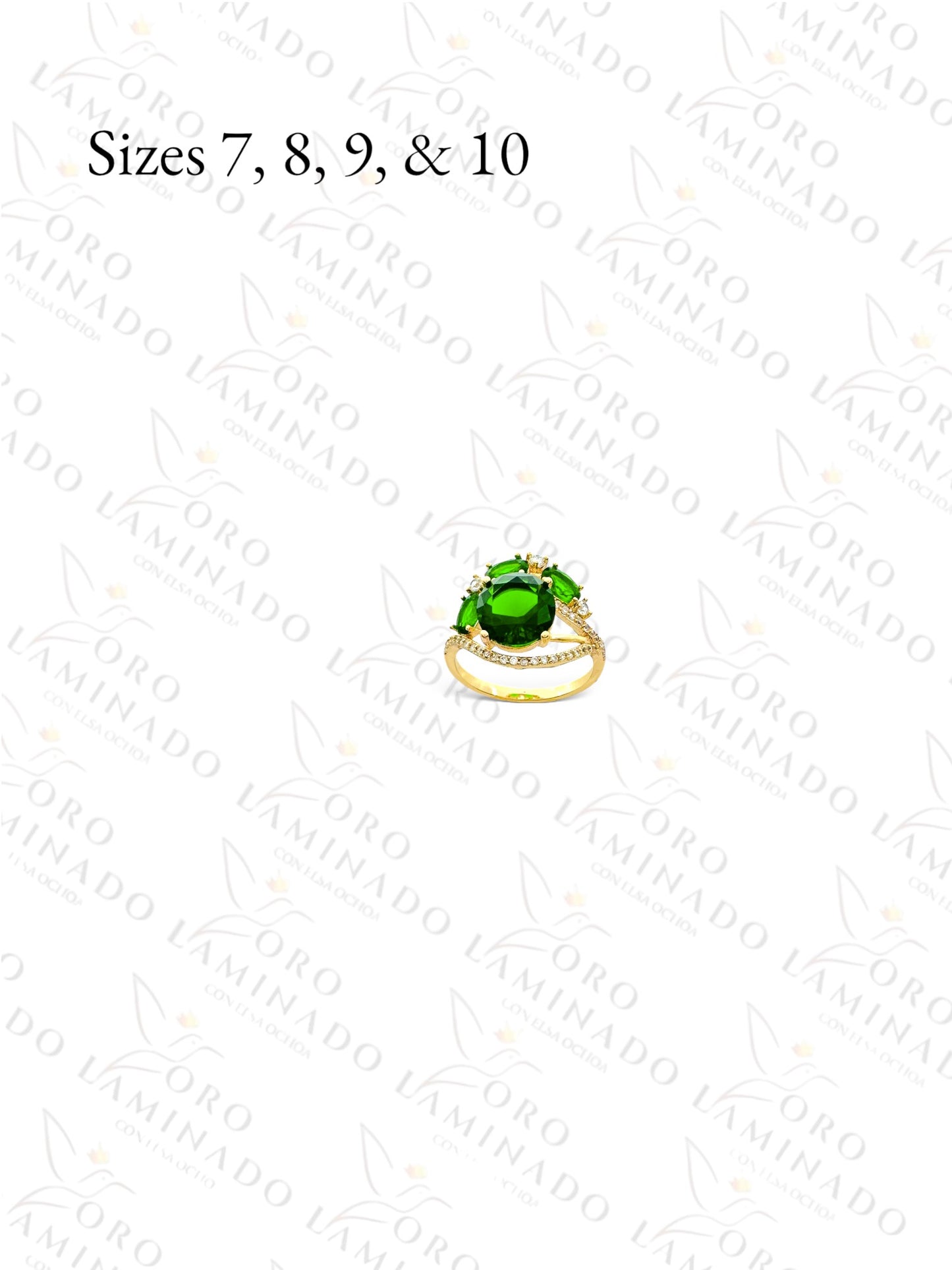 Gold Filled High Quality Green Stone Ring G452