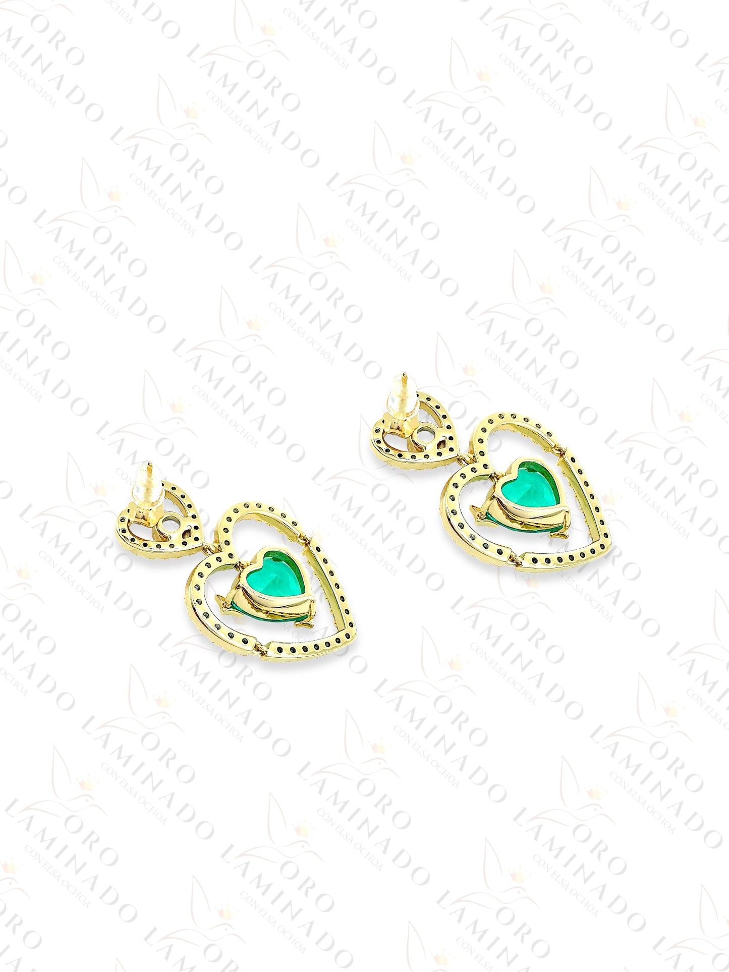 High Quality Blue Heart Earrings C460