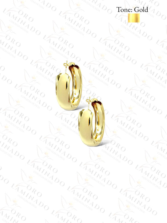 High Quality Thick Gold Hoop Earring C89