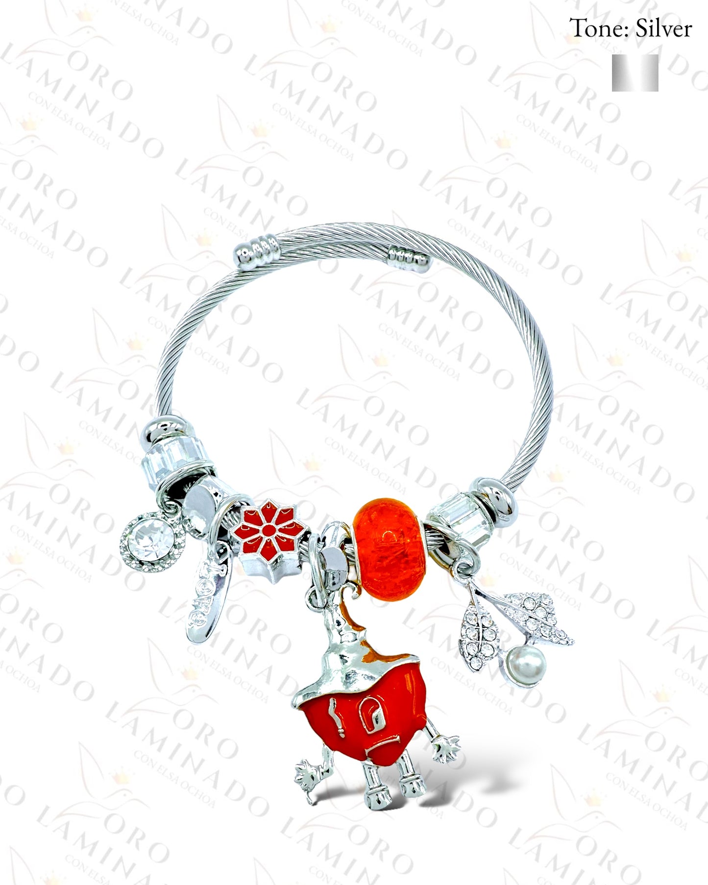 Red Heart Charm Bracelet G476