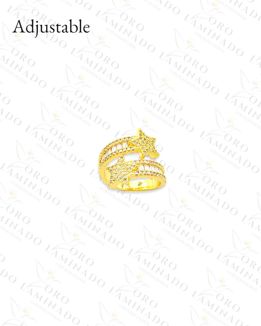 Adjustable Twin Star Ring (Gold Filled) C410