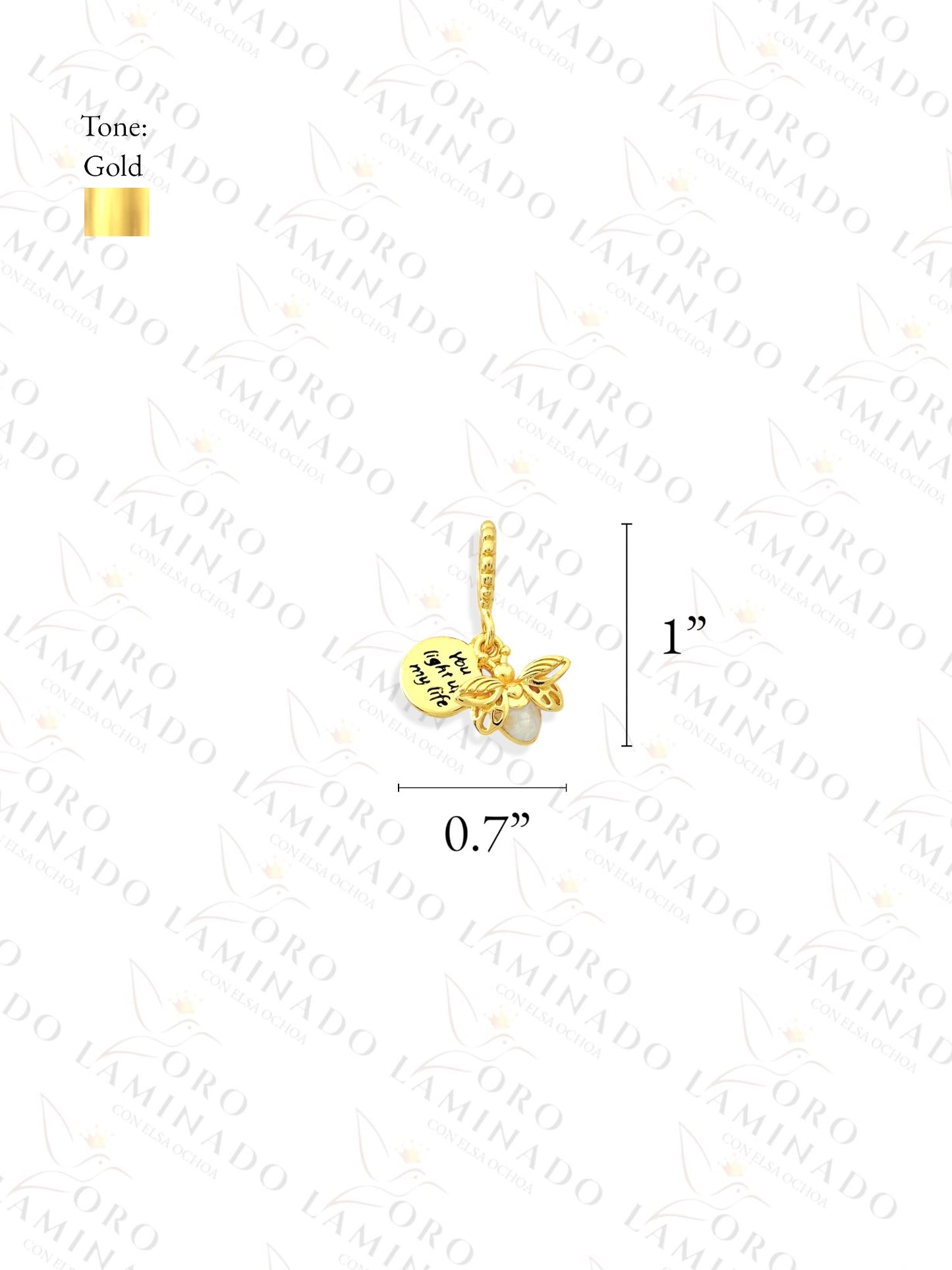 White Firefly Charm (Gold Filled) B141