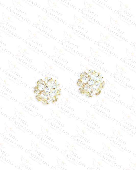 High Quality Crystal Flower Earrings C430